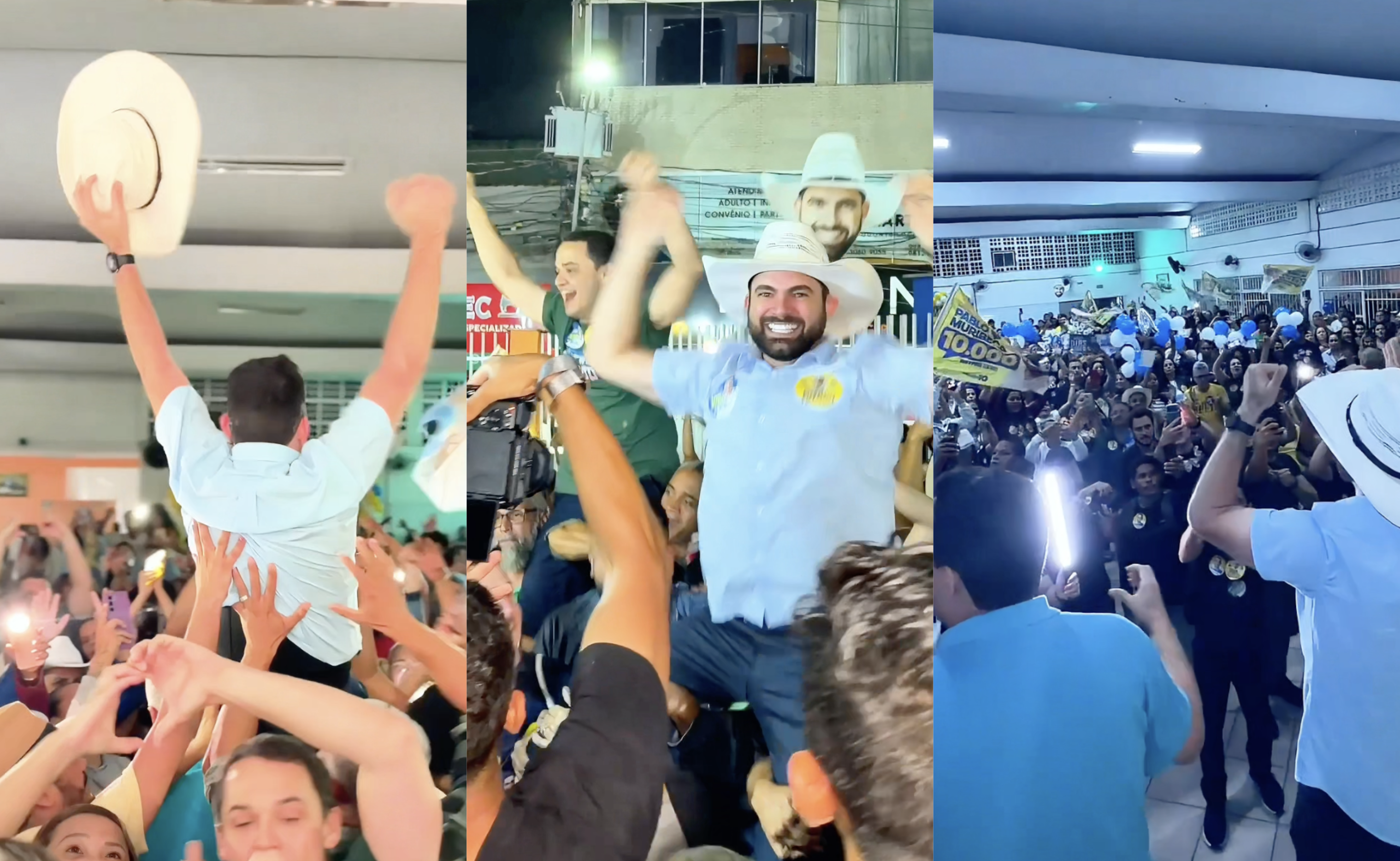 Pablo Muribeca em multidão